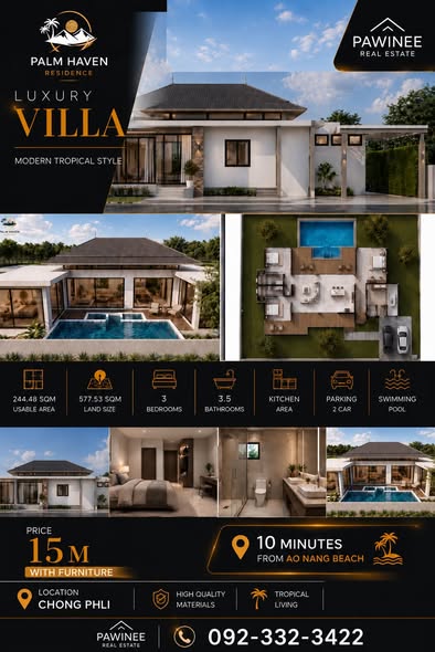 · EXCLUSIVE LUXURY OFF-PLAN POOL VILLA | AO NANG, KRABI Experience refined tropical living in this exclusive Modern Tropical Poo