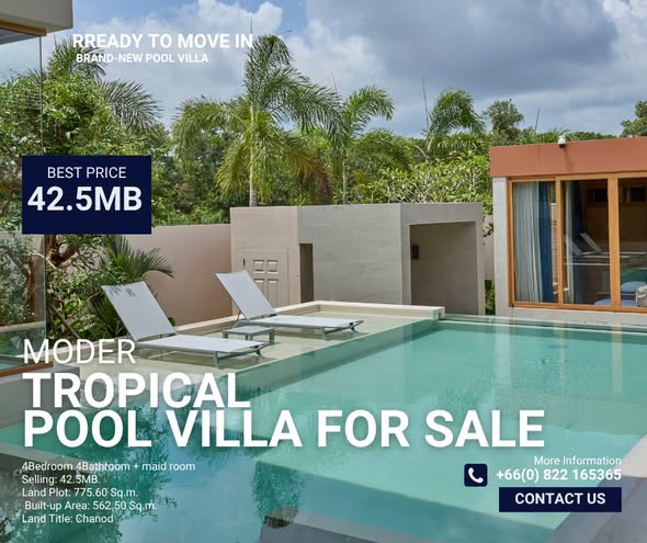 for rent and sale, Brand-New 4Bedroom modern topical modern luxury private pool villa for sale ready to movie-in on , located in Pasak Sel