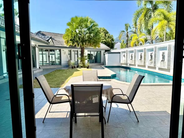 For Rent: 130,000 THB/month (1-year contract) •Rental, inclusions aircon services every 6months •Pest Control every two months •Pool clean