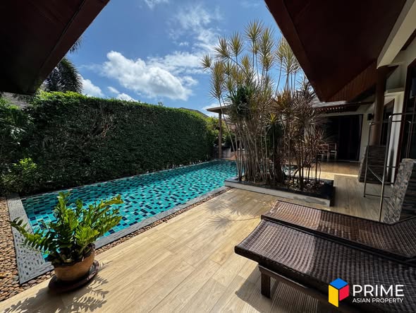 for Rent 100,000 Thb per month with 1 year contract Secured area, Very quite and Peaceful location Villa Details: • 3 Bedrooms • 4 Bathroo