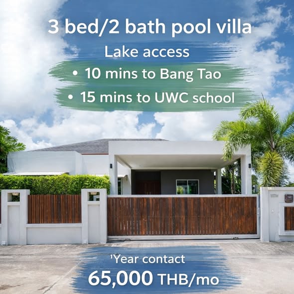 3BR POOL VILLA with a stunning lake view, just 10 minutes from Bang Tao WELL-MAINTAINED VILLA WITH A PRI