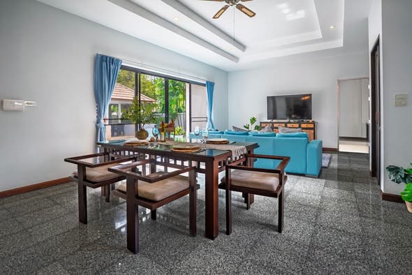 for Rent Villa Features: • 3 Bedrooms • 2 Bathrooms • Fully Furnished • Open-Plan Living & Dining Area • Fully Equipped Western Kitchen •