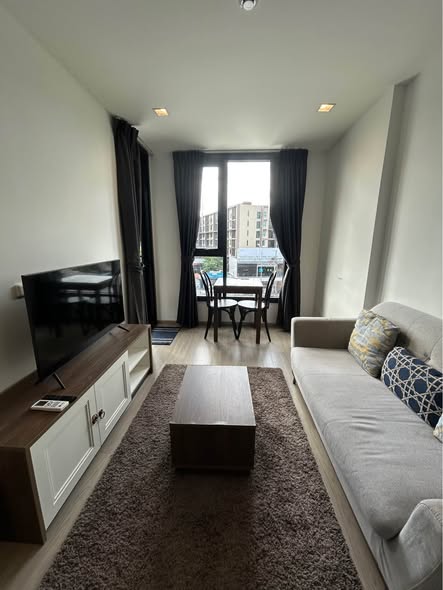 for Rent at The Base Central Phuket – Modern City Living Room Details (1 Bedroom / 1 Bathroom): Fully furnished, ready to move in Comforta