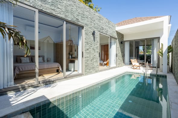 for Rent Manik Area, Phuket Si Sunthon Quiet & Prime Location 75,000 THB / month (1-year contract) Modern Private Pool Villa 2 Bedrooms 2