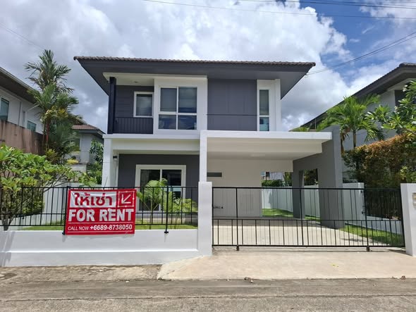 For Rent @ Inizio, Koh Kaew Newly renovated 2 Storey House 3 Bedrooms 2 Bathrooms Kitchen Fully Furnished Car parking 1 year contract 45k