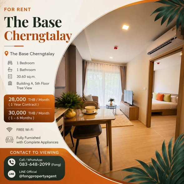 FOR RENT | The Base Cherngtalay Property Details 1 Bedroom | 1 Bathroom 30