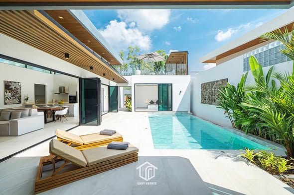 for Rent | 150K | 4BR in Layan, Phuket | Near Bang Tao Beach & Laguna ━━━━━━━━━ Villa details: • Land Size: 383 sq
