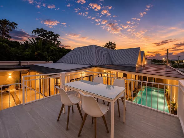 PRIVATE POOL HOME | Brand-New Luxury Minimalist White Pool Villa, Pa Khlok, Phuket Contemporary Luxury Living | Rooftop Terrace | Over 500 s