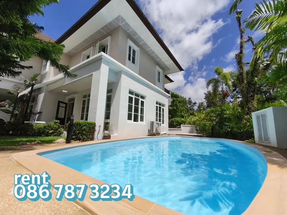 Land & House Chalong pool villa 3 bedrooms 3 baths, 130K – near BCIS, ISP, RIS Int'l schools 📍 Location: a gated communi