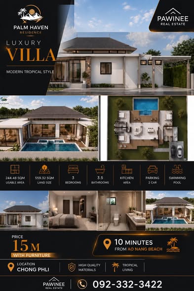· EXCLUSIVE LUXURY OFF-PLAN POOL VILLA | AO NANG, KRABI Experience refined tropical living in this exclusive Modern Tropical Poo