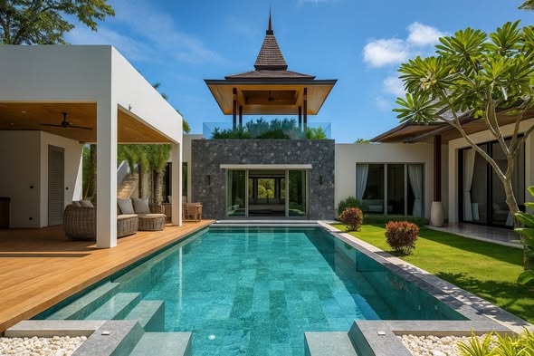 Beautiful new green villa, located in Botanica Foresta, near Bang Tao, Phuket