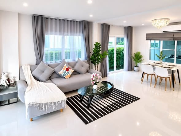 for Rent Phuket THB 50,000/month(1-Year Contract) Property Details 2 Bedrooms 2 Bathrooms 1 Multi-purpose Room 1 Kitchen Parking for 2 Car