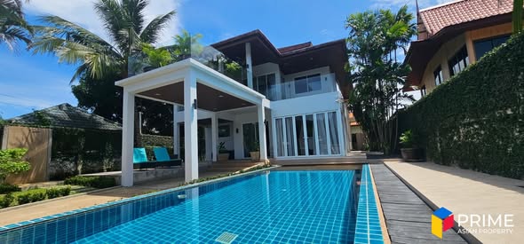 for Rent 130,000 Thb per month with 1 year contract Villa Details: • 4 Bedrooms • 5 Bathrooms • Fully furnished • Towels and Linens set •