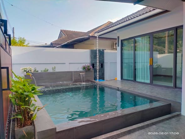 for rent in Chalong, Phuket Property Features : 2 Beds, 2 Baths/Fully furnished Living & dining area with 55" TV Kitchen with appliances P