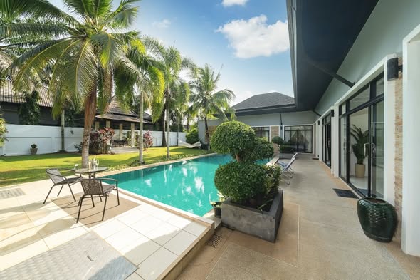 This 4-bedrooms pool villa is perfectly suited for families, multi-generational living, or professionals looking for