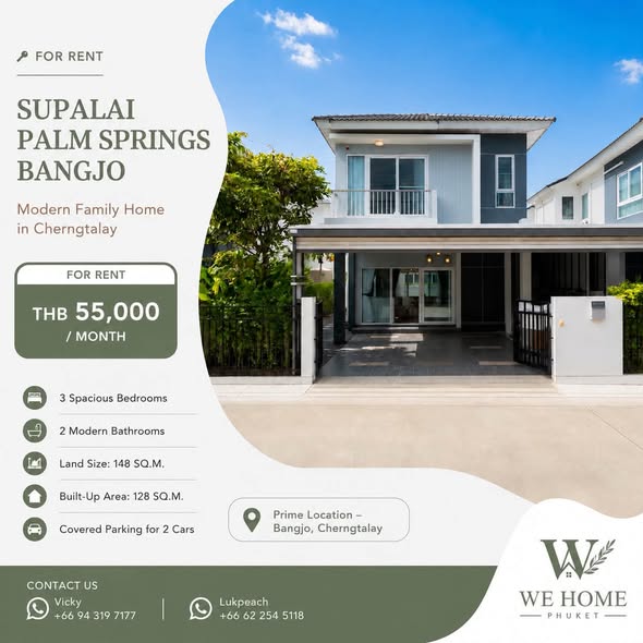 ━━━━━━━━━━━━━ Property Details 3 Spacious Bedrooms 2 Modern Bathrooms Land Size: 148 SQ