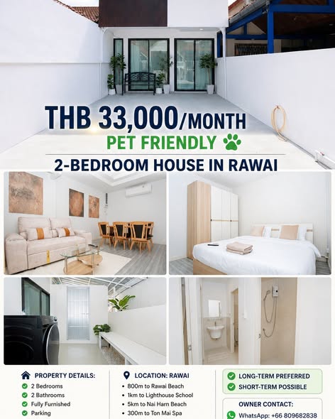 Pet friendly modern house in Rawai