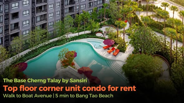 FOR RENT: The Base Cherngtalay – 1 Bedroom Corner Unit, Top Floor Come Home to Resort-Level Living Slide into the pool after a long day, h