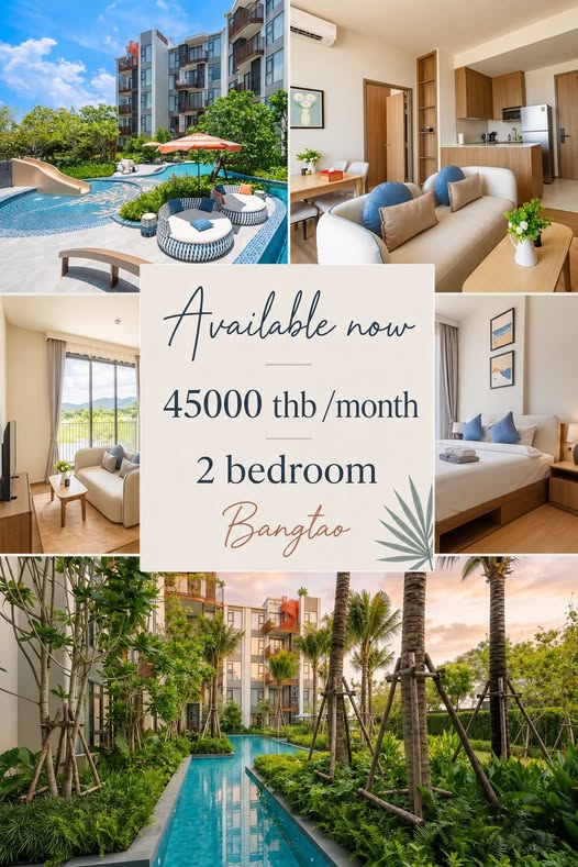 CANVAS Cherngtalay Apartment with 2 bedrooms 45 000 THB / month Annual contract — 72000 THB / month Modern apartments