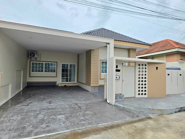 FOR RENT | Semi-Detached House at Chaofa Garden Home, Koh Kaew Ready to move in, fully furnished